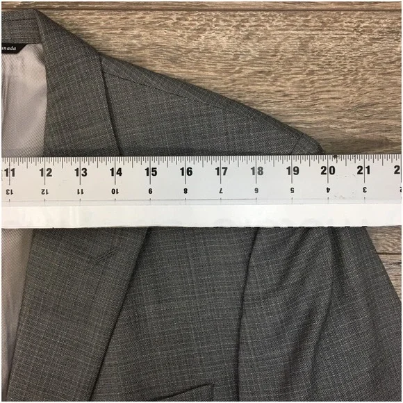 JACK‎ VICTOR Mens Blazer Sport Coat Casual Suit Jacket Size 44L Two Button Wool